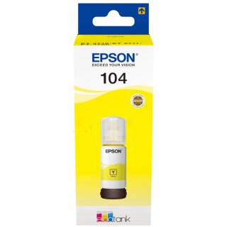 Epson 104 Tintenflasche Gelb, ca. 7.500 Seiten - Original