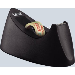 Klebeband-Tischabroller tesa Easy Cut Curve 19 mm x 10 m schwarz mit Klebefilm