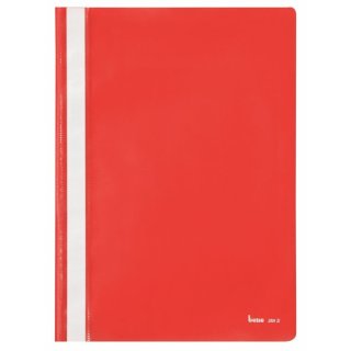 Schnellhefter für DIN A4, dokumentenecht, PP, transparenter Deckel, 230 x 310 mm, rot