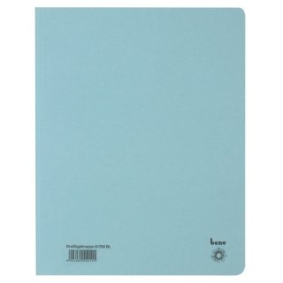 Dreiflügelmappe, für DIN A4, 250g/qm Recyclingkarton, 245 x 320 mm, blau