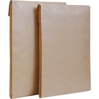 Faltentasche, C4, Haftklebung, 130g/qm, 40 mm Klotzboden, ohne Fenster, 1 Packung = 100 Stück, braun