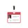 Büroring Besucher-Namensschild rot PVC, für Karten bis max. 69x99mm