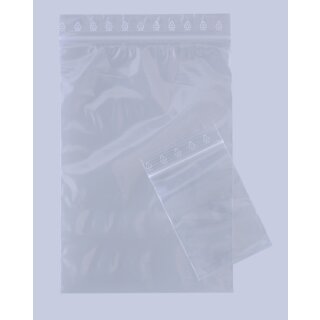 Debagrip Druckverschlussbeutel 60 x 80 mm, 50µ, transparent, VE = 1 Packung = 1000 Stück