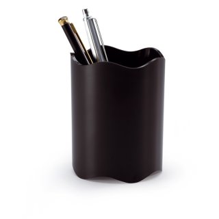 Stifteköcher Trend, 1 Fach, aus hochwertigem Kunststoff, schwarz