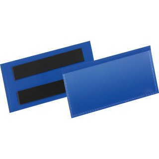 Magnetische Etikettentasche, PP, Format innen: 100 x 38 mm, 1 Pack = 50 Stk., scannertauglich/dokumentenecht, blau