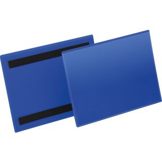Magnetische Kennzeichnungstasche für DIN A5 quer, Außenformat: 223 x 163 mm, 1 Pack = 50 Stück, dunkelblau