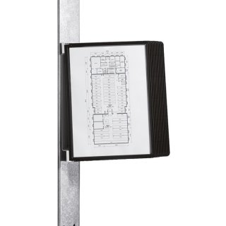 Sichttafelsystem VARIO ®MAGNETIC WALL 10, für DIN A4, 10 Sichttafeln, für metallische Untergründe, schwarz