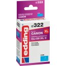 Edding Tinte 322 ersetzt Canon CLI-551XL, 13 ml, cyan