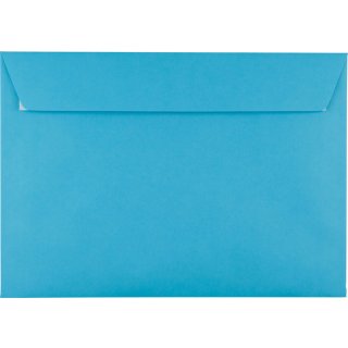 Briefumschlag DIN C4, ohne Fenster, haftklebend, intensive blue, 120g/qm, 200 Stück