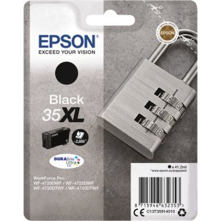 Epson 35XL Tintenpatrone schwarz Inhalt: 41,2 ml, für ca. 2.600 Seiten
