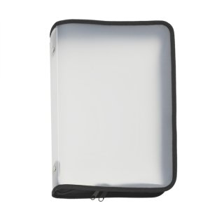 Transparent-Portfoliot, für Format DIN A4,Folie matt, Textilreißverschluss schwarz, 320 x 225 x 30 mm (HxBxT)