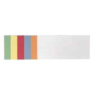 Moderationsrechtecke 9,5 x 20,5 cm, farbig sortiert, 130g/qm, 100 % Altpapier, 1 Pack = 250 Stück
