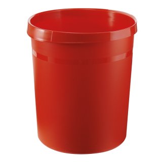 Papierkorb GRIP, rot, 18 Liter, 2 Griffmulden, extra stabil