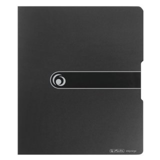 Ringbuch für DIN A4-Format, 25 mm, 2 Ringe, PP, schwarz opak