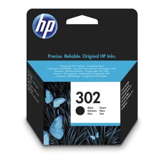 HP 302 Tintenpatrone schwarz, 190 Seiten  Inhalt 3,5 ml