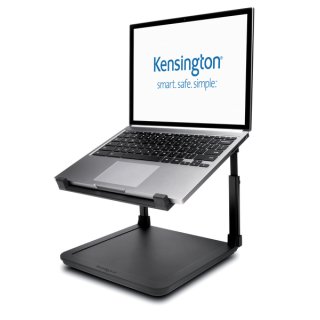 Laptopständer SmartFit, schwarz, fürLaptops bis 15,6 Zoll, Gewicht: 3,5 kg auf 4 Höhen verstellbar, Kabelführung, rutschhemmende Pads