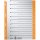 Leitz Trennblätter Karton A4 grau/orange Lochung hinterklebt, Linienaufdruck