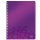 Collegeblock WOW A4, liniert, violett, 4-fach gelocht, mikroperforiert, spiralgebunden, 80 Blatt, 80 g/qm, Sichthülle, PP-Einband, Maße: 307x240x20mm