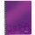 Collegeblock WOW A5, liniert, violett, 2-fach gelocht, mikroperforiert, spiralgebunden, 80 Blatt, 80 g/qm, Sichthülle, PP-Einband, Maße: 307x240x20mm
