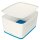Aufbewahrungsbox WOW MyBox mittel + Deckel, weiß/blau, Kunststoff, Fassungsvermögen: 18 l, Maße: 318 x 198 x 385 mm