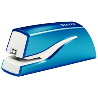 LEITZ 5566 Elektrisches Heftgerät WOW New NeXXt blau-met., batteriebetrieben, bis zu : 10 Blatt, Heftart: geschlossen, Klammern: e1