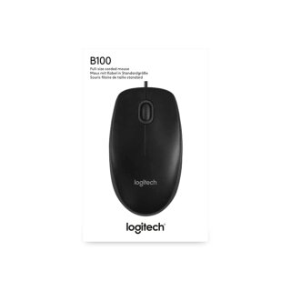 Logitech Maus B100 kabelgebunden USB Optisch, 800dpi Business schwarz