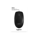 Logitech Maus B100 schwarz, kabelgebunden USB, Optisch,...