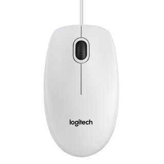 Logitech Maus B100 kabelgebunden USB Optisch 800dpi Business weiß