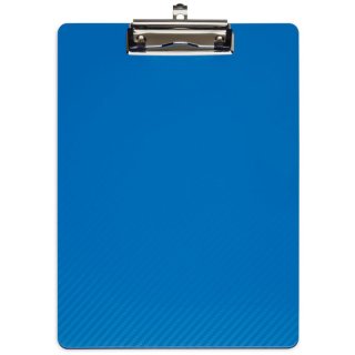 Klemmbrett MAULflexx, DIN A4, aus biegsamem 2-Schicht-Polypropylen, einschiebbarer Aufhängeöse, Bügelklemme mit Griffmulde, Größe: 31,5 x 22,5 x 1,2 cm, blau