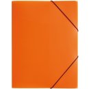 Gummizugmappe, DIN A4, 3 Klappen, Trend, orange
