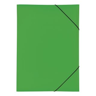 Gummizugmappe, DIN A3, PP, 3 Einschlagklappen, grün