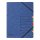 Eckspann-Ordnungsmappe Easy, 7 Fächer, farbige Taben, Beschriftung: 1-7 zusätzlich Beschriftungslinien, blau