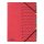 Eckspann-Ordnungsmappe Easy, 12 Fächer, farbige Taben, Beschriftung: 1-12 zusätzlich Beschriftungslinien, rot