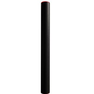 Versandhülse, 1030 x 100 mm, rote Kunststoffverschlussdeckel, beschichtete Graupappe, 1 Packung = 10 Stück, schwarz