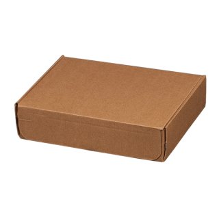 Modulbox, portooptimiert als Maxibrief, haftklebend, Aufreißfaden, Innenmaß: 195 x 155 x 43 mm, braun
