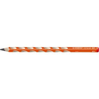Bleistift EASYgraph, HB, für Rechtshänder  Dreikant, mit Namensschild, orange