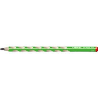 Bleistift EASYgraph, HB, für Rechtshänder, Dreikant, mit Namensschild, grün