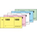 Nummernblock 1-1000, 5-farbig sortiert, 105 x 50 mm