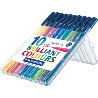 Fasermaler triplus® color, Strichstärke ca. 1,0 mm, 10er Etui