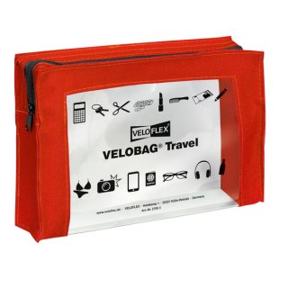 Velobag Travel A5, 230x160, rot PVC-Folie transparent mit farbiger