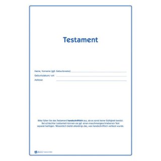 Avery Zweckform Testament A4 Vordruckset zur Erstellung eines Testament