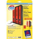 Ordneretiketten bedruckbar, permanent,  lang/breit, rot,...
