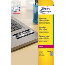 Typenschild Etiketten, silber, für Laser s/w, 25,4 x...
