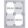 Aluminium-Schaukasten Security für 4x DIN A4, weiß, magnethaftende Tafeloberfläche, weiß
