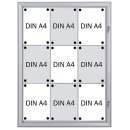 Aluminium-Schaukasten Security für 9x DIN A4,...