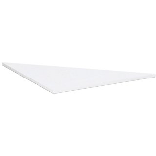 Verkettungsplatte Dreieck 90° Flex, 4-Fuß, 800 x 800 mm (BxT), weiß/weißalu, höhenverstellbar: 680 - 800 mm, ohne Aussparung