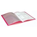 Zeugnismappe Basic mit 20 einlagen für 40 Zeugnisse, hochwertige Silbersprägung in stylischem Magenta