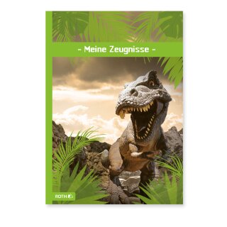 Roth Zeugnismappe Tyrannosaurus wattiert gebunden mit 10 Einlagen