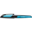 Schulfüller EASYbuddy, Feder L, mit Linkshänderfeder, kratzt nicht, schwarz / hellblau