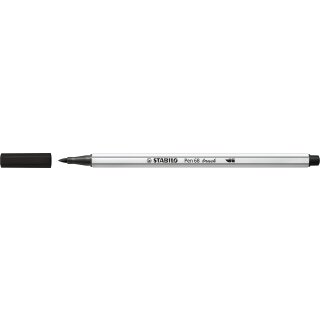 Stabilo Pen 68 Fasermaler brush mit Pinselspitze,schwarz 568/46